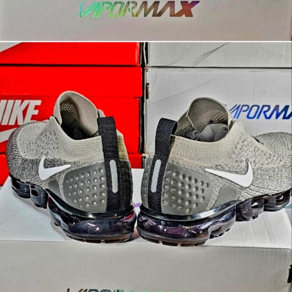 Nike air vapormax laceless moc 2 slip on moon particle black grey silver men - Picture 5 of 10